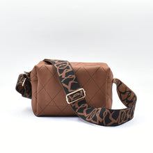 Load image into Gallery viewer, THSB1074: Brown: Diamond Stitch Crossbody Bag
