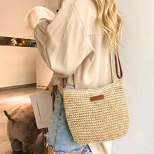 Load image into Gallery viewer, THSB1077: Sand: Boho Woven Crossbody Bag
