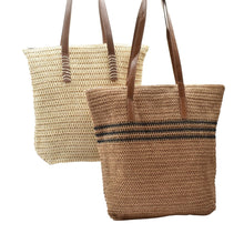 Load image into Gallery viewer, THSB1079: Sand: Lightweight Woven Tote Bag
