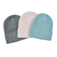 Load image into Gallery viewer, THSBE1029: Grey: Shimmer Soft Knit Beanie
