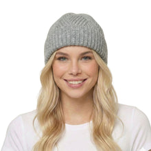 Load image into Gallery viewer, THSBE1032: Dark Grey: Elegant Knit Beanie

