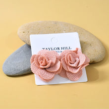 Load image into Gallery viewer, THSE1086: Dusty Rose: Rose Bloom Earrings
