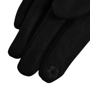 Curved Trim Gloves | Black