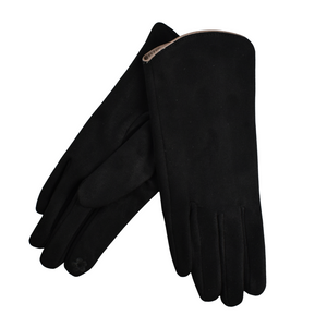 Curved Trim Gloves | Black