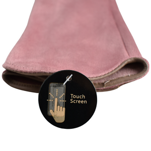 THSG1087: Pink: Curved Trim Gloves