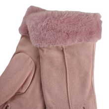 Load image into Gallery viewer, THSG1091: Pink: Faux Fur Double Layer Gloves
