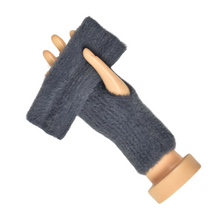 Load image into Gallery viewer, THSG1113: Grey: Fluffy Fingerless Gloves
