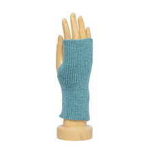 Load image into Gallery viewer, THSG1121: Teal: Ribbed Fingerless Gloves
