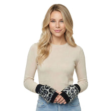 Load image into Gallery viewer, THSG1135: Grey: Faux Fur Cuff Fingerless Gloves

