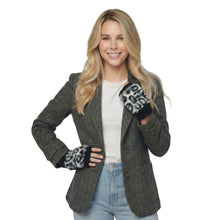 Load image into Gallery viewer, THSG1135: Grey: Faux Fur Cuff Fingerless Gloves
