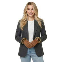 Load image into Gallery viewer, THSG1140: Tan: Faux Fur Leopard Cuff Gloves
