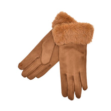 Load image into Gallery viewer, THSG1142: Cinnamon: Faux Fur Cuff Gloves
