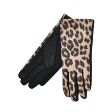 Load image into Gallery viewer, THSG1146: Beige: Luxe Leopard Gloves
