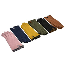 Load image into Gallery viewer, THSG1154: Navy Blue: One Button Gloves
