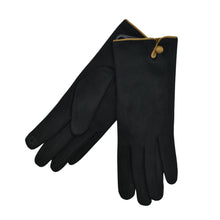 Load image into Gallery viewer, THSG1155: Black: One Button Gloves
