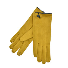 Load image into Gallery viewer, THSG1157: Mustard Yellow: One Button Gloves
