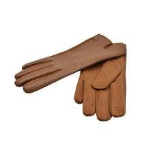 Load image into Gallery viewer, THSG1159: Tan: Faux Leather Gloves
