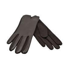 Load image into Gallery viewer, THSG1160: Chocolate: Faux Leather Gloves
