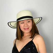Load image into Gallery viewer, THSH1007: Milk White: Border Brim Sun Hat
