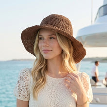 Load image into Gallery viewer, THSH1014: Brown: Foldable Shapeable Sun Hat
