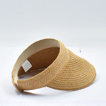 Load image into Gallery viewer, THSH1019: Camel: Wide Brim Sun Visor Hat with Elastic Band
