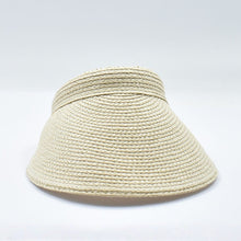 Load image into Gallery viewer, THSH1021: Sand: Wide Brim Sun Visor Hat with Elastic Band
