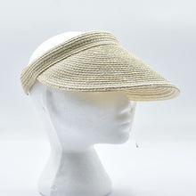 Load image into Gallery viewer, THSH1021: Sand: Wide Brim Sun Visor Hat with Elastic Band
