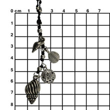 Load image into Gallery viewer, THSJ1108: Aqua Waxed Cord Necklace: Seashell
