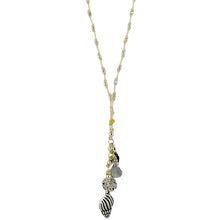 Load image into Gallery viewer, THSJ1108C: Cream: Waxed Cord Necklace: Seashell
