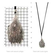 Load image into Gallery viewer, Peacock Feather Pendant |  Silver
