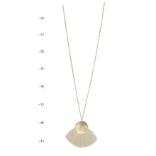 Load image into Gallery viewer, Fan Tassels Necklace | Cream
