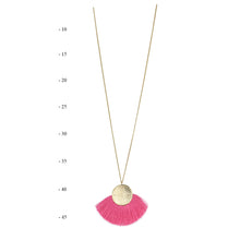 Load image into Gallery viewer, THSJ1191: Rose : Fan Tassels Necklace
