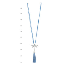 Load image into Gallery viewer, Dragonfly Pendant Necklace| French Blue
