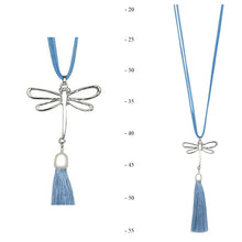 Load image into Gallery viewer, Dragonfly Pendant Necklace| French Blue
