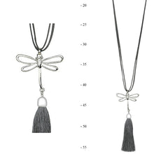 Load image into Gallery viewer, Dragonfly Pendant Necklace | Grey
