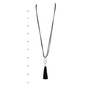 THSJ1211X:Black:The Circle of Life Pendant Necklace