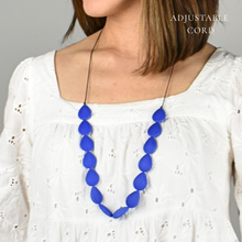 Load image into Gallery viewer, THSJ1258: Blue: Teardrop Resin Necklace
