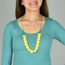 Load image into Gallery viewer, THSJ1265: Yellow: Heart Resin Necklace
