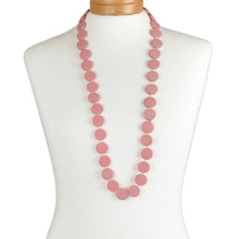 Load image into Gallery viewer, THSJ1269: Pink: Round Wooden Necklace
