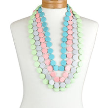 Load image into Gallery viewer, THSJ1270: Teal Green: Round Wooden Necklace
