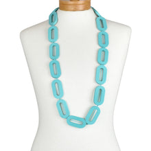 Load image into Gallery viewer, THSJ1276: Teal Green: Chunky Wooden Necklace
