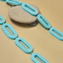 Load image into Gallery viewer, THSJ1276: Teal Green: Chunky Wooden Necklace
