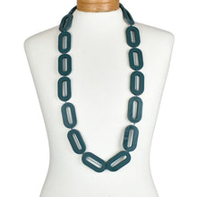 Load image into Gallery viewer, THSJ1278: Slate Teal: Chunky Wooden Necklace
