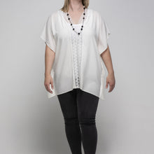 Load image into Gallery viewer, THSK1055: White: Lace Kaftan Top
