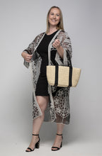 Load image into Gallery viewer, THSK1066: Black: Floral Lace Kimono
