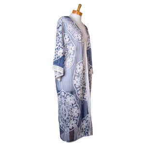 Floral Lace Kimono | Navy