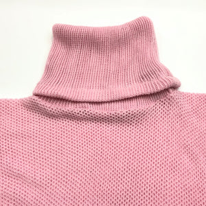 Cowl Neck Poncho | Pink