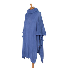 Load image into Gallery viewer, Cowl Neck Poncho | Egyptian Blue
