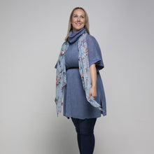 Load image into Gallery viewer, THSP1027: Egyptian Blue: Cowl Neck Poncho - J'adore Gifts 
