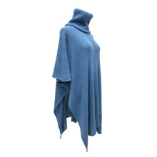 Load image into Gallery viewer, THSP1027: Egyptian Blue: Cowl Neck Poncho - J'adore Gifts 
